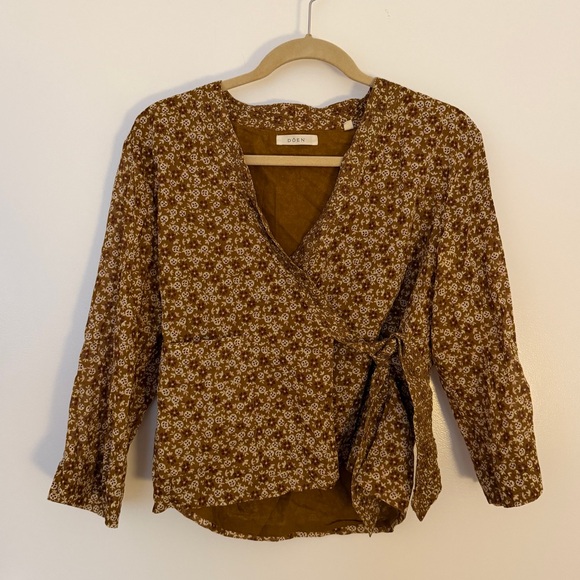Doen Tops - Doen Gold Side Tie Blouse